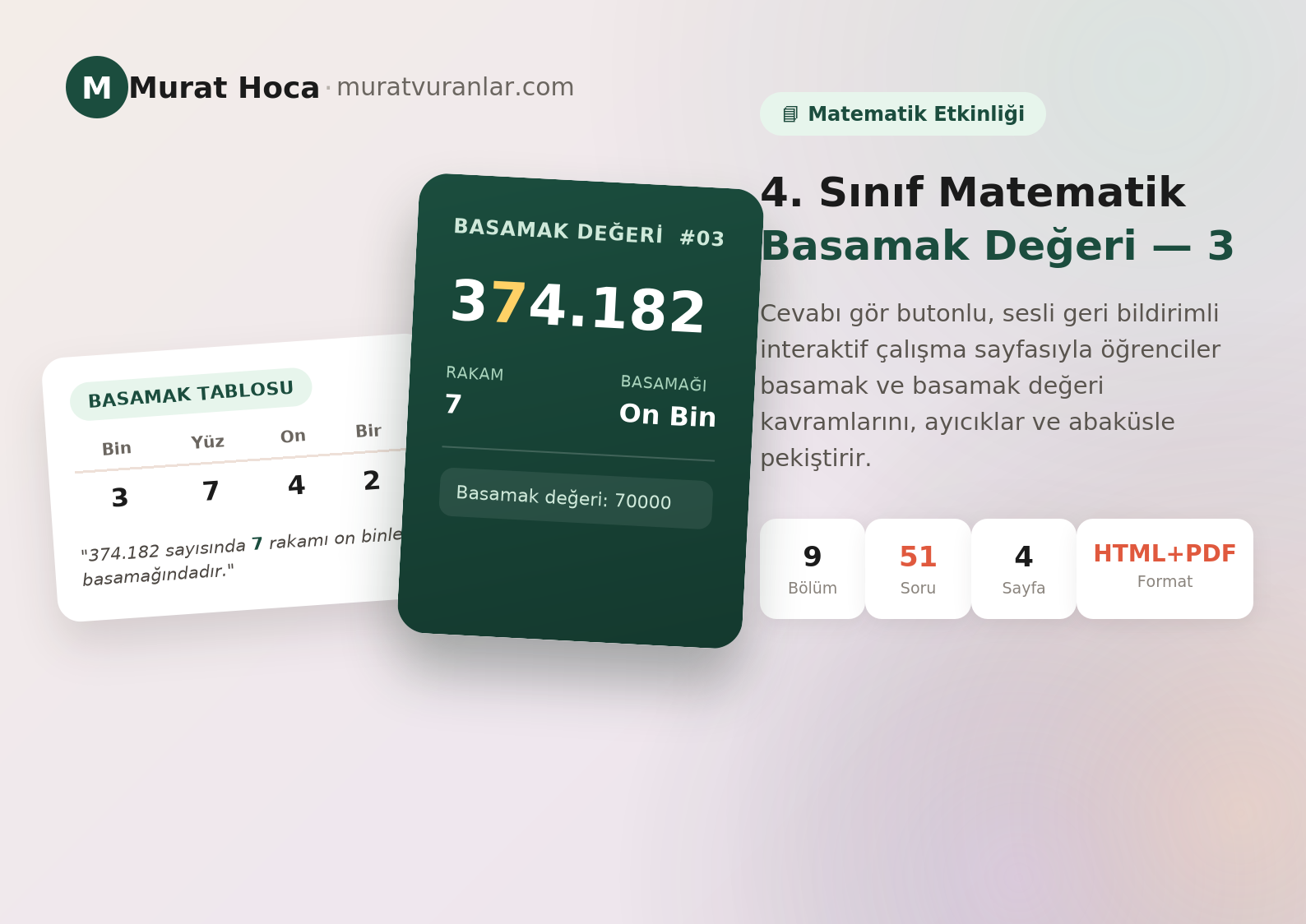 4. Sınıf Matematik  Doğalsayılar / Basamak Değeri - 3