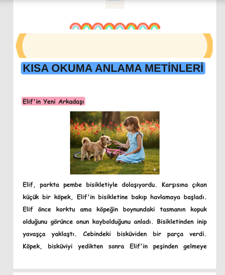 KISA OKUMA METİNLERİ