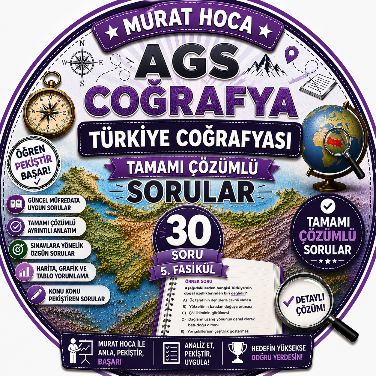 Murat Hoca  ile Türkiye Coğrafyası: AGS Fasikül 5 Deneme Sınavı