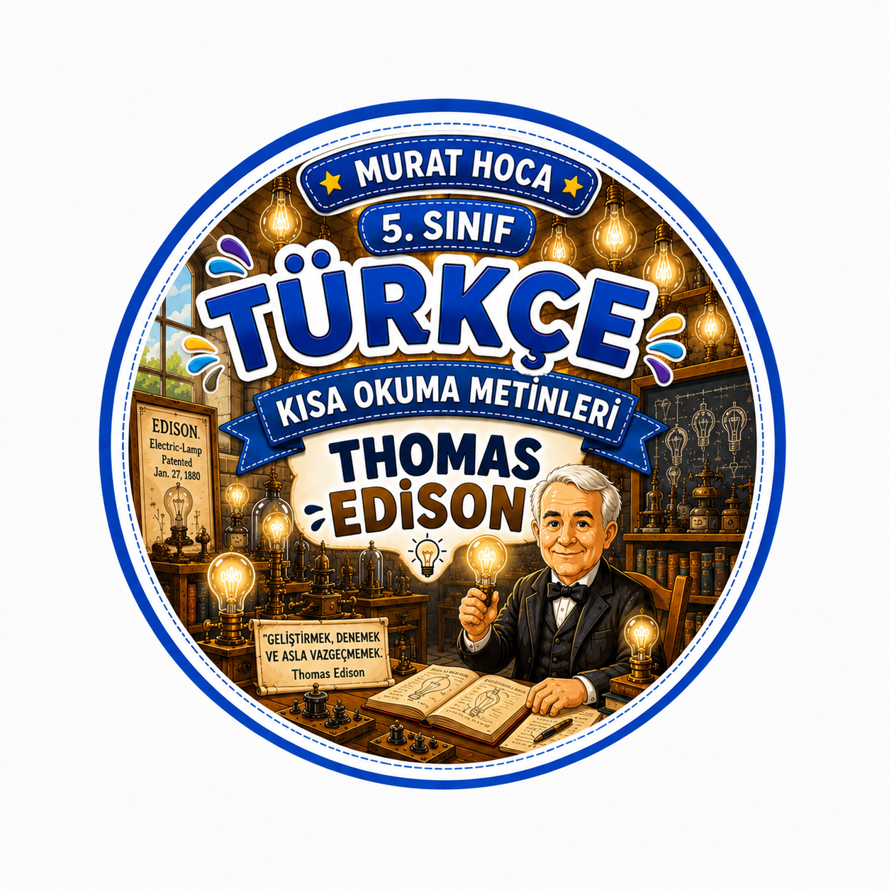 5. Sınıf Türkçe: Thomas Edison Biyografisi Okuma Anlama ve Etkinlik Çalışması