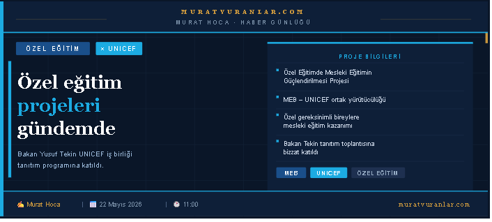 Özel Eğitim Projeleri Gündemde