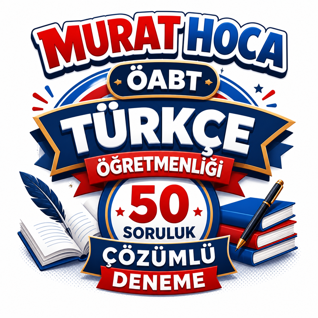 ÖABT Türkçe Öğretmenliği: 50 Soruluk Tamamı Çözümlü Deneme Sınavı
