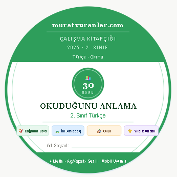 2. Sınıf Türkçe Okuma Anlama Çalışması