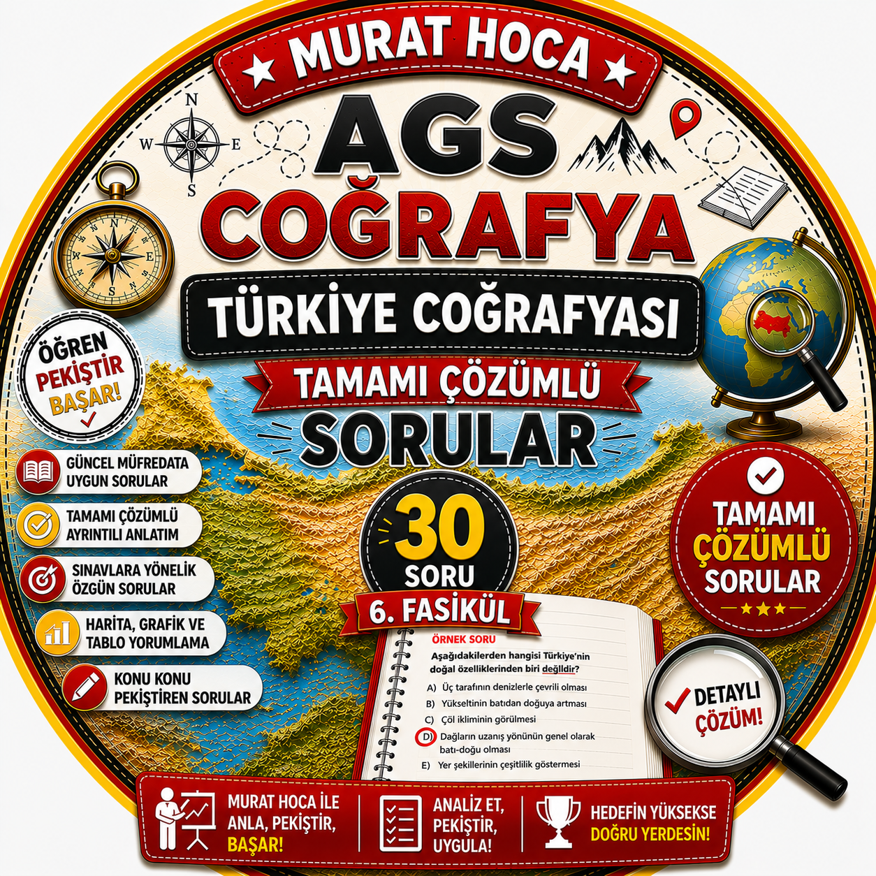 Murat Vuranlar ile AGS Coğrafya: 30 Soru & Tam Çözümlü Analiz