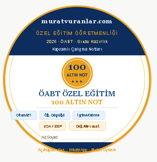 🎓 ÖABT Özel Eğitim: 100 Altın Not ile Sınavda Başarı Rehberi