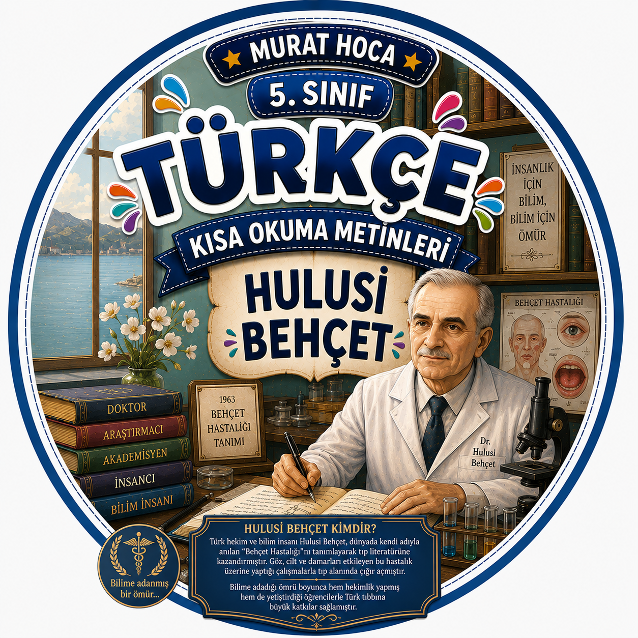 5.Sınıf Türkçe Okuma Anlama Metni:Tıp Dünyasında Bir Türk Öncü: Hulusi Behçet Okuma ve Etkinlik Seti