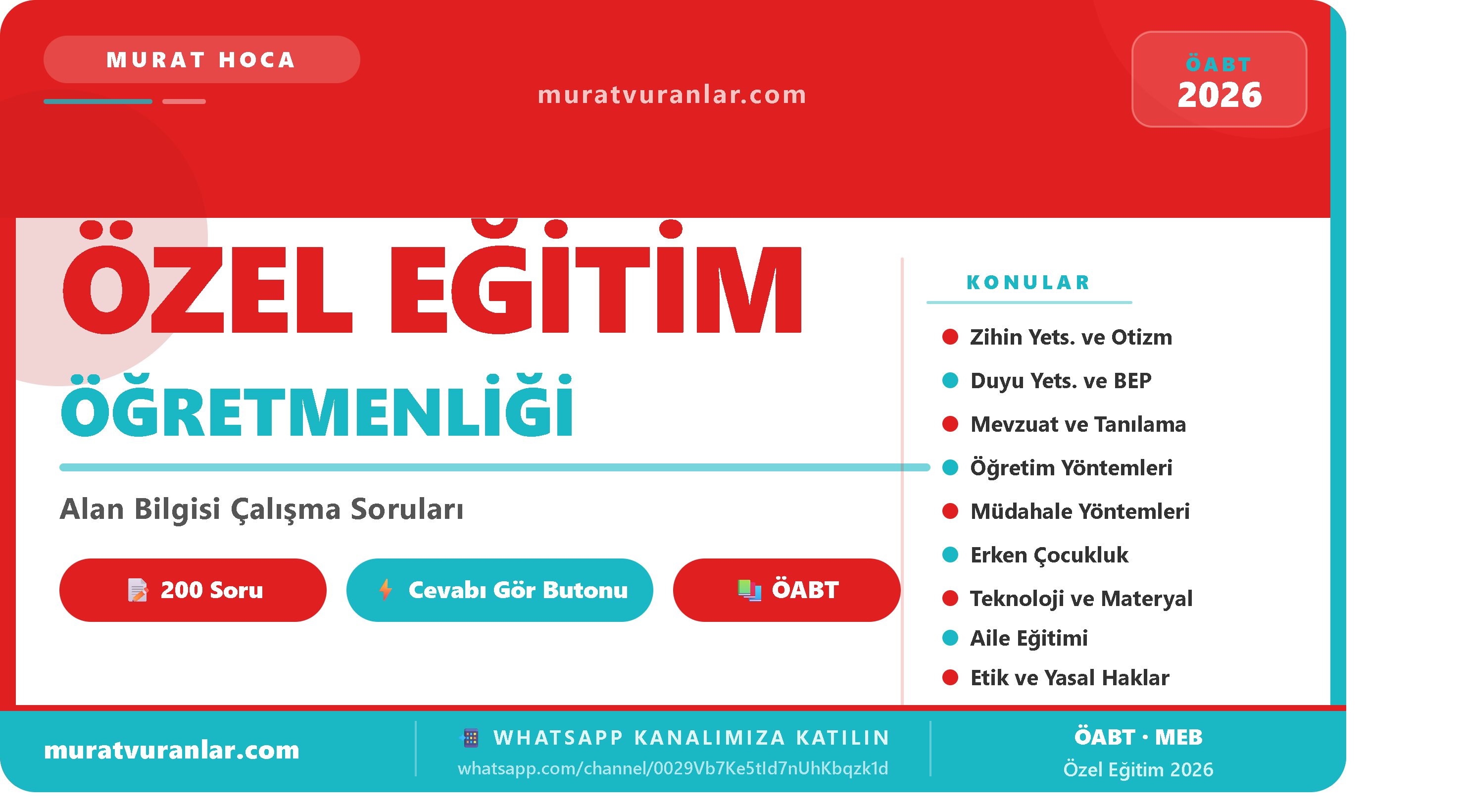 Özel Eğitim Öğretmenliği ÖABT