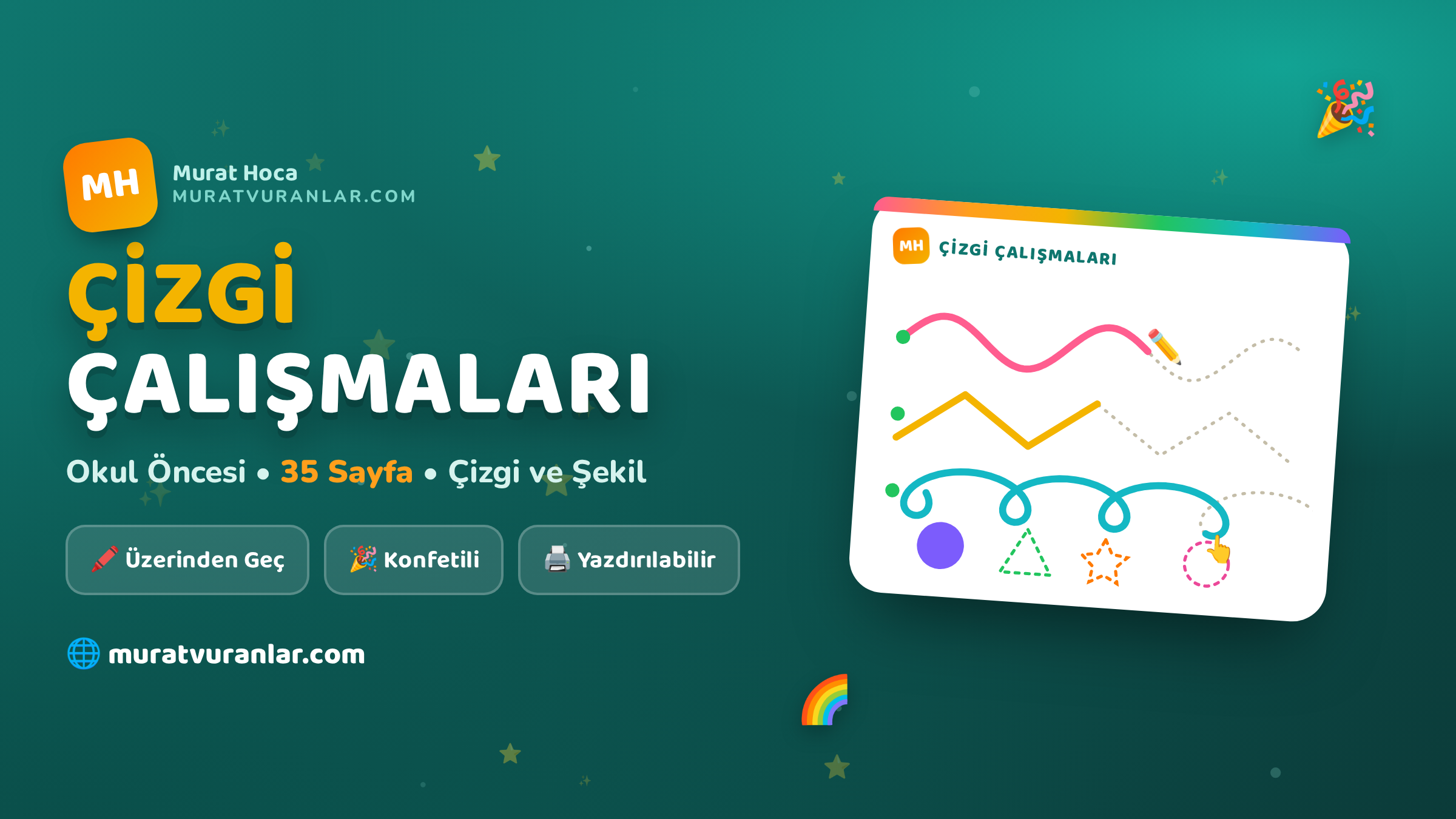 Okul Öncesi Çizgi Çalışmaları – 35 Sayfa Ücretsiz PDF