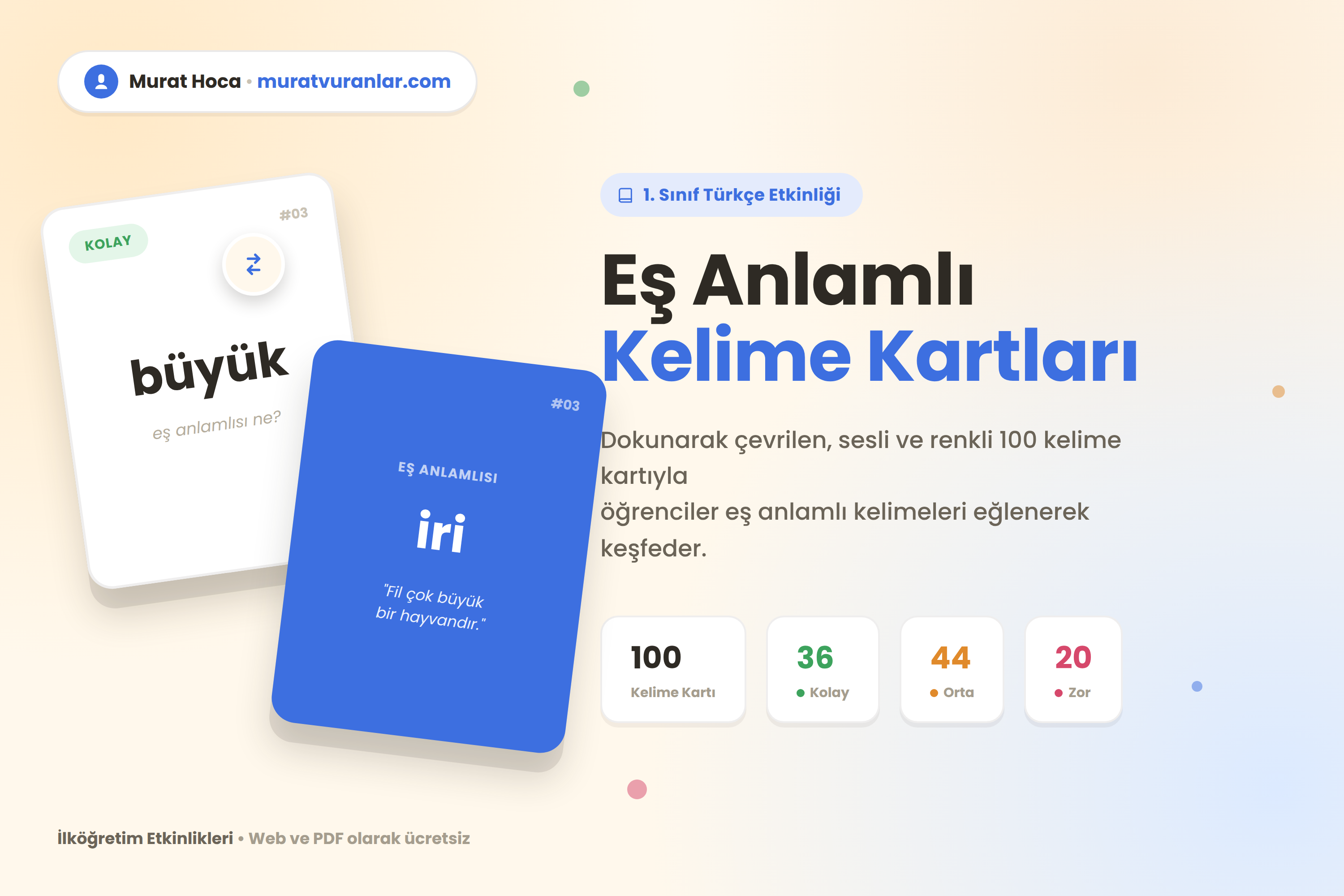 Eş Anlamlı Kelimeler / İnteraktif Oyun/Eş Anlamlı Sözcük Kartları