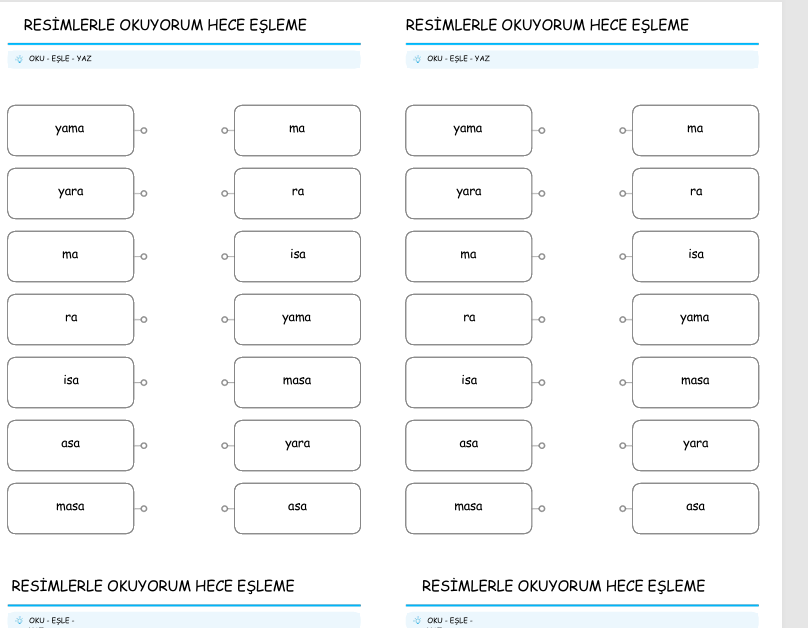RESİMLERLE OKUYORUM