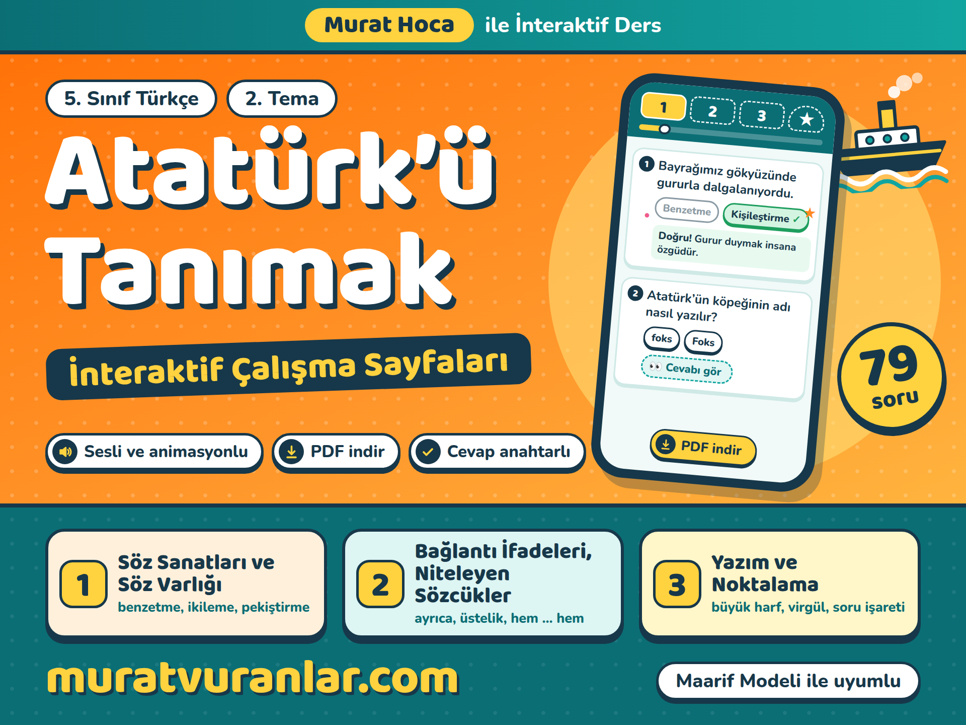5. Sınıf Türkçe | 2. Tema: Atatürk'ü Tanımak