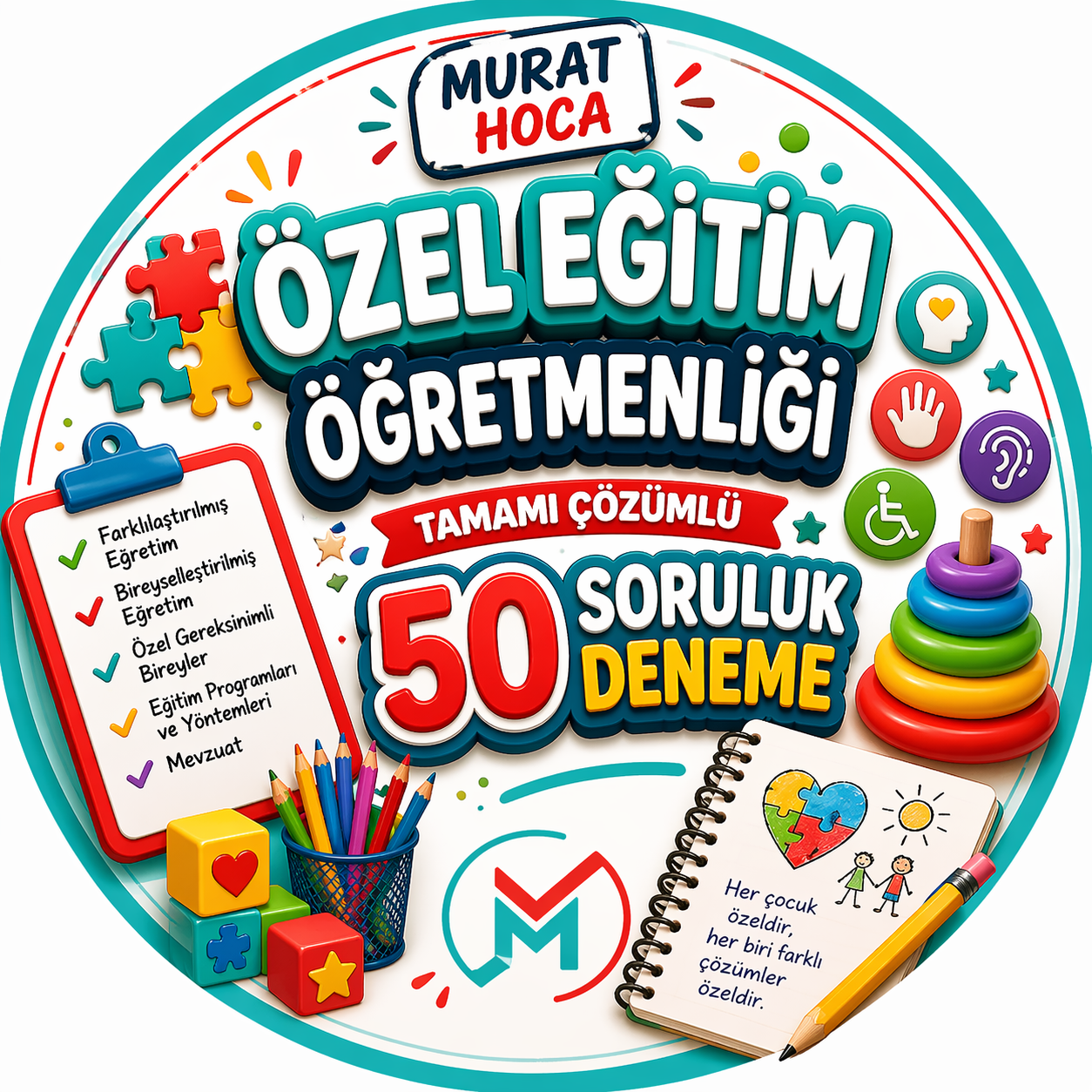 ÖABT Özel Eğitim Öğretmenliği 50 Soruluk Çözümlü Deneme Sınavı